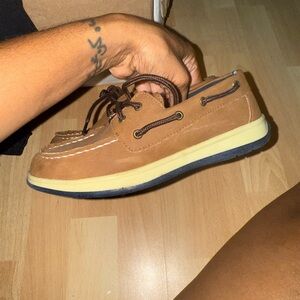 Nautica Brown and Cream Boat Shoes
